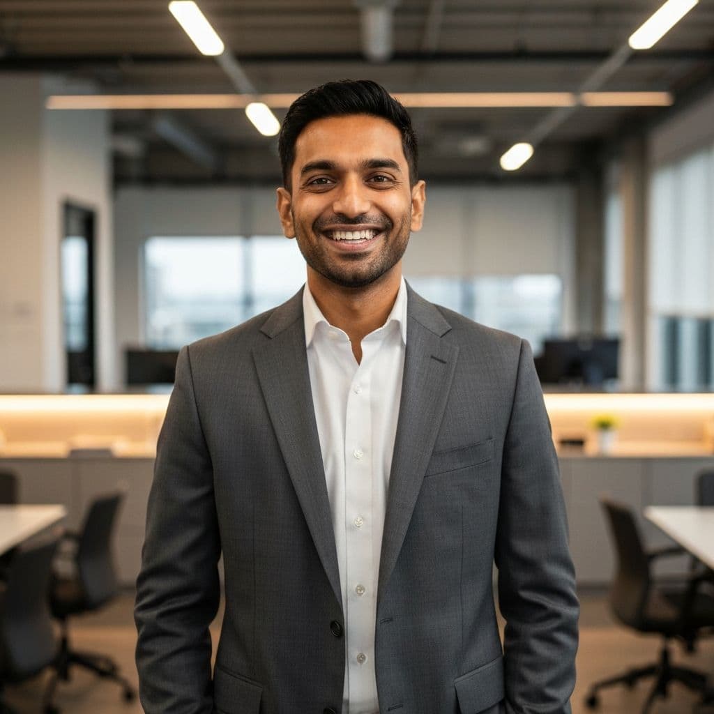 Professional looking confident about their financial decisions